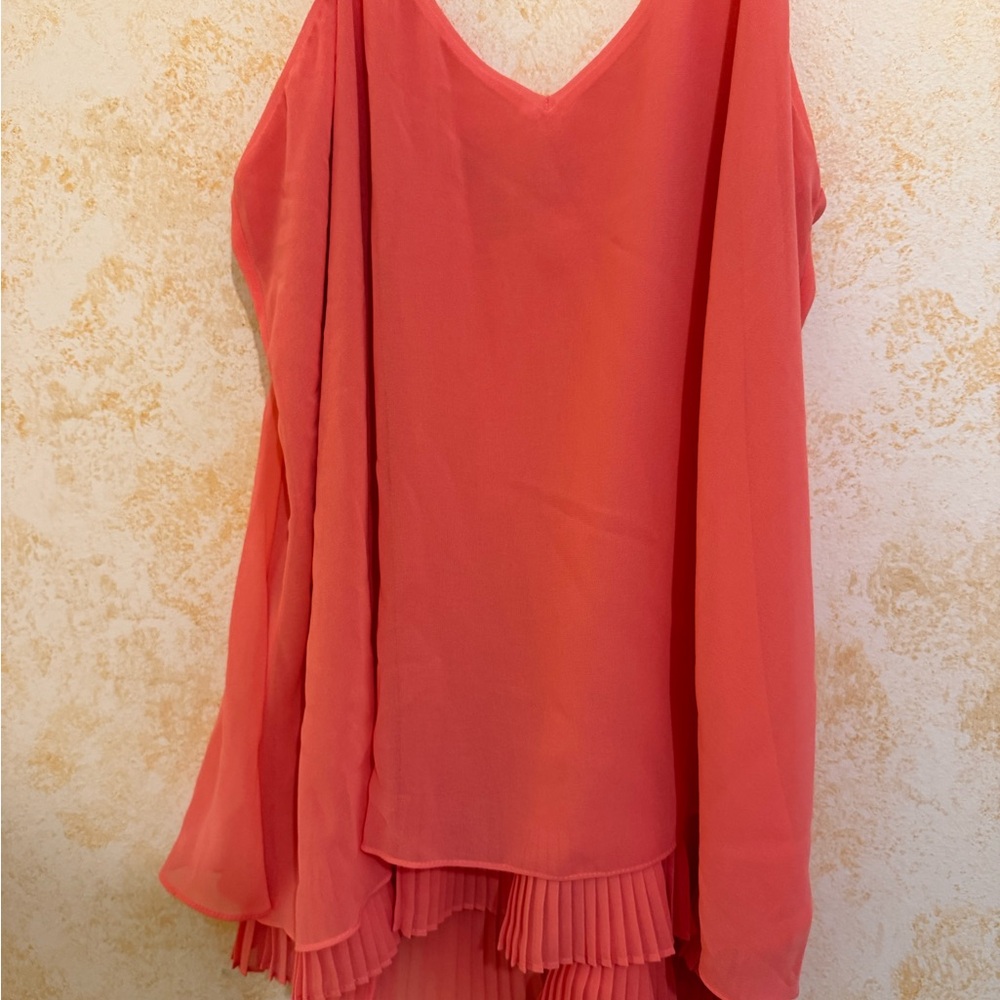 White House Black Market Coral Blouse